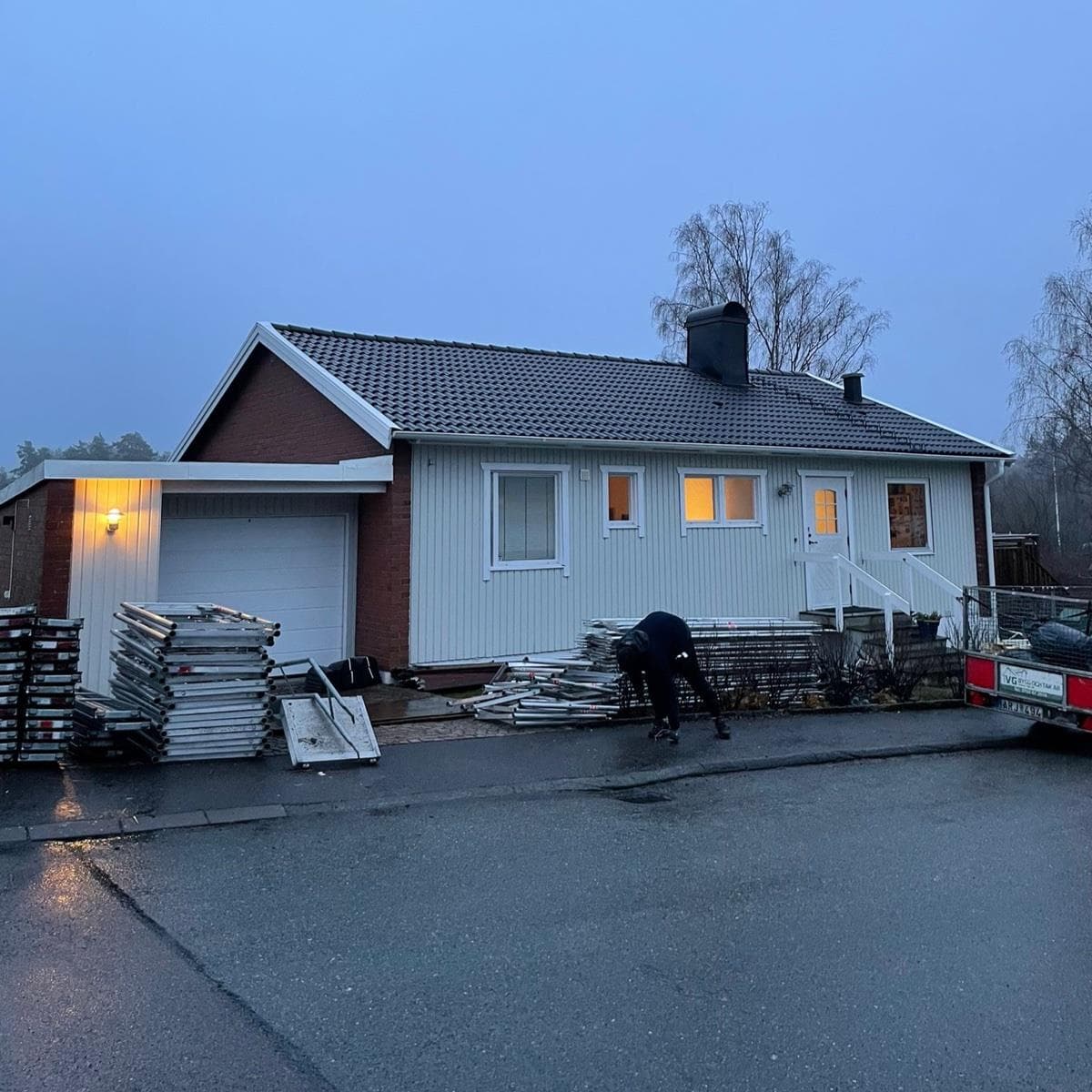 Takomläggning på villa i Mölnlycke